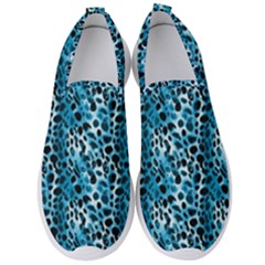 Blue Leopard Men s Slip On Sneakers