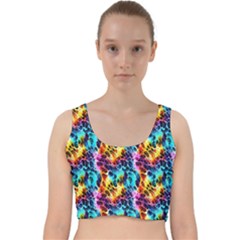 Rainbow Leopard 2 Velvet Racer Back Crop Top