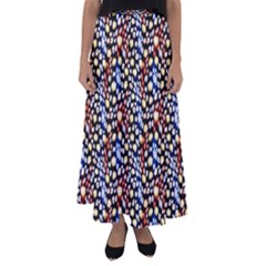 Colorful Leopard Flared Maxi Skirt by DinkovaArt