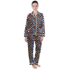 Colorful Leopard Women s Long Sleeve Satin Pajamas Set	 by DinkovaArt