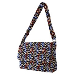 Colorful Leopard Full Print Messenger Bag (m) by DinkovaArt