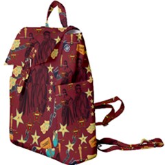 Dark Red Celebrity  Buckle Everyday Backpack by PollyParadiseBoutique7