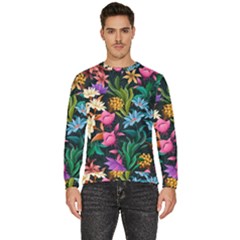 4826659 Floral Print  Men s Fleece Sweatshirt by BellaVistaTshirt02