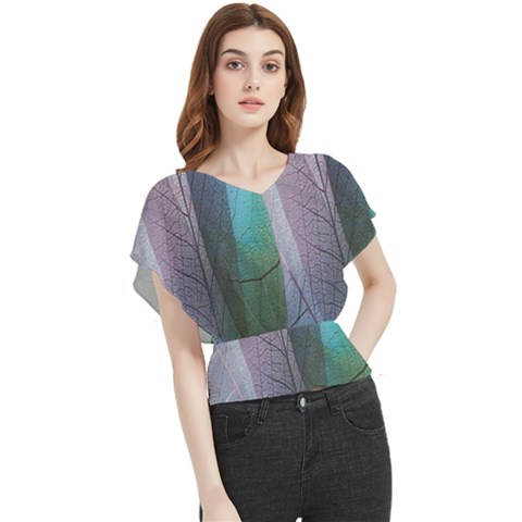 Abstract Pattern  Butterfly Chiffon Blouse by artworkshop