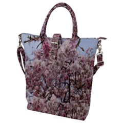 Almond Tree Flower Buckle Top Tote Bag by artworkshop