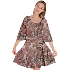 Almond Tree Flower Velour Kimono Dress by artworkshop