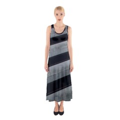 Pattern With A Cement Staircase Sleeveless Maxi Dress