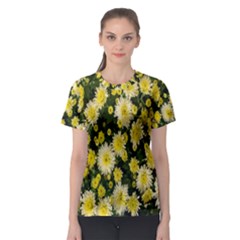 Autumn Background Closeup Flowers Women s Sport Mesh Tee