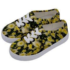 Autumn Background Closeup Flowers Kids  Classic Low Top Sneakers by artworkshop