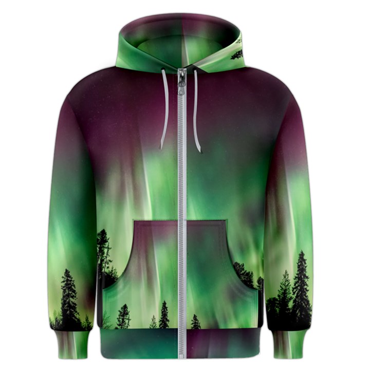 Aurora Borealis Northern Lights Nature Men s Zipper Hoodie