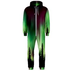 Aurora Borealis Northern Lights Nature Hooded Jumpsuit (men)