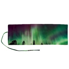 Aurora Borealis Northern Lights Nature Roll Up Canvas Pencil Holder (m) by Ravend