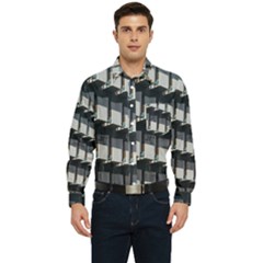 Balcony Pattern Men s Long Sleeve Pocket Shirt  by artworkshop