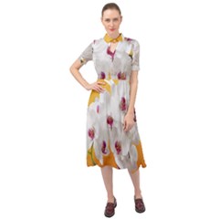 Boards Decoration Flower Flower Room Keyhole Neckline Chiffon Dress by artworkshop