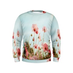 Cosmos Flower Blossom In Garden Kids  Sweatshirt