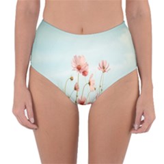 Cosmos Flower Blossom In Garden Reversible High-waist Bikini Bottoms by artworkshop