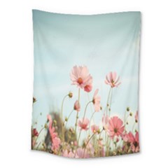 Cosmos Flower Blossom In Garden Medium Tapestry by artworkshop