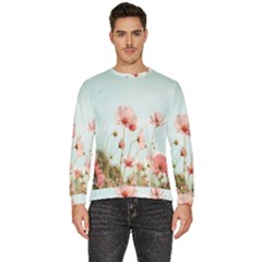 Cosmos Flower Blossom In Garden Men s Fleece Sweatshirt by artworkshop