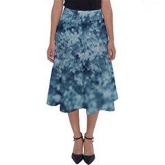 Water Splash Texture  Perfect Length Midi Skirt