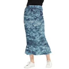 Water Splash Texture  Maxi Fishtail Chiffon Skirt