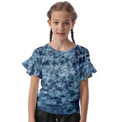 Water Splash Texture  Kids  Cut Out Flutter Sleeves