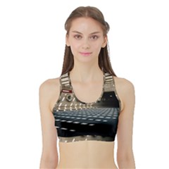 Dark Tunnels Within A Tunnel Sports Bra With Border by artworkshop