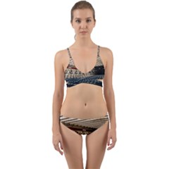 Dark Tunnels Within A Tunnel Wrap Around Bikini Set by artworkshop