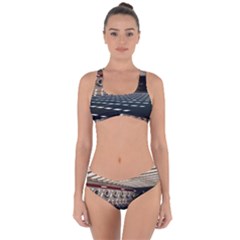 Dark Tunnels Within A Tunnel Criss Cross Bikini Set by artworkshop