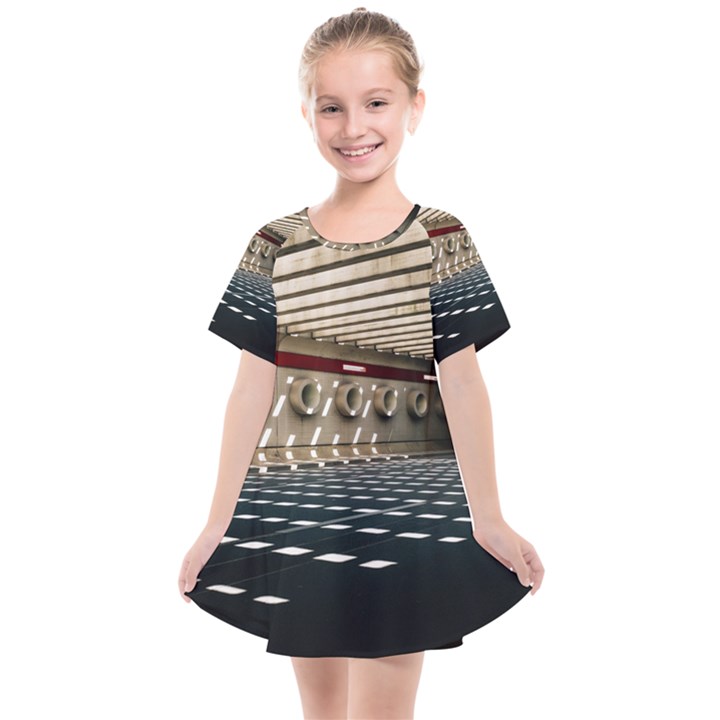 Dark tunnels within a tunnel Kids  Smock Dress