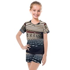 Dark Tunnels Within A Tunnel Kids  Mesh Tee And Shorts Set