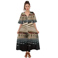 Dark Tunnels Within A Tunnel Kimono Sleeve Boho Dress by artworkshop