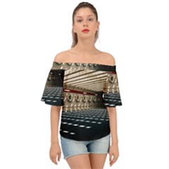 Dark Tunnels Within A Tunnel Off Shoulder Short Sleeve Top by artworkshop