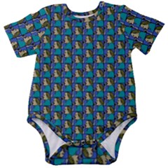 Evita Pop Art Style Graphic Motif Pattern Baby Short Sleeve Bodysuit by dflcprintsclothing