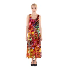 Design Art Pattern Sleeveless Maxi Dress by artworkshop