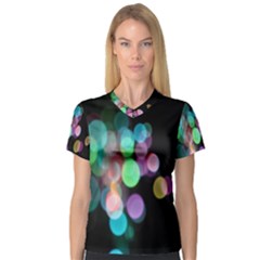 Design Microbiology Wallpaper V-neck Sport Mesh Tee