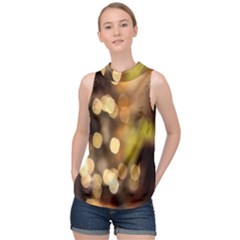 Design Pattern Specia High Neck Satin Top by artworkshop