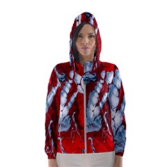 Design Pattern Decoration Women s Hooded Windbreaker