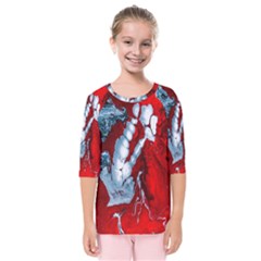 Design Pattern Decoration Kids  Quarter Sleeve Raglan Tee