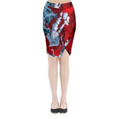 Design Pattern Decoration Midi Wrap Pencil Skirt