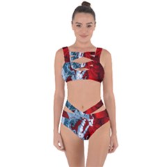 Design Pattern Decoration Bandaged Up Bikini Set 