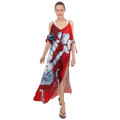 Design Pattern Decoration Maxi Chiffon Cover Up Dress