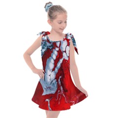 Design Pattern Decoration Kids  Tie Up Tunic Dress