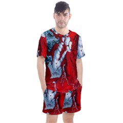 Design Pattern Decoration Men s Mesh Tee and Shorts Set