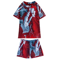 Design Pattern Decoration Kids  Swim Tee and Shorts Set