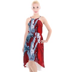 Design Pattern Decoration High-low Halter Chiffon Dress  by artworkshop