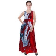 Design Pattern Decoration Empire Waist Velour Maxi Dress