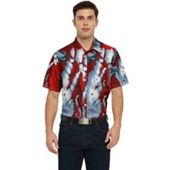 Design Pattern Decoration Men s Short Sleeve Pocket Shirt 