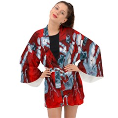 Design Pattern Decoration Long Sleeve Kimono