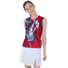 Design Pattern Decoration Women s Sleeveless Sports Top