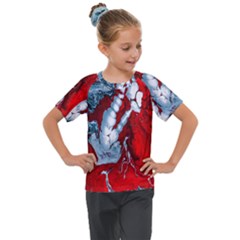 Design Pattern Decoration Kids  Mesh Piece Tee